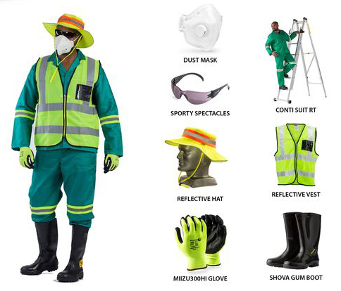 head to toe PPEs 2 Stripes Reflective Vests (AA12)